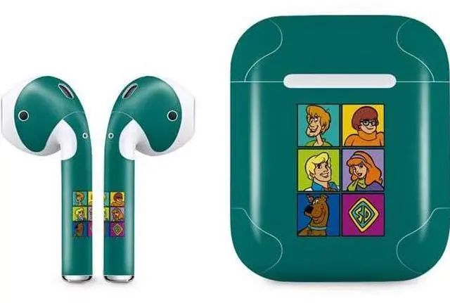 Main image of Decal Audio Skin Compatible with Apple AirPods - Officially Licensed Scooby Doo Scooby-Doo Crew Design