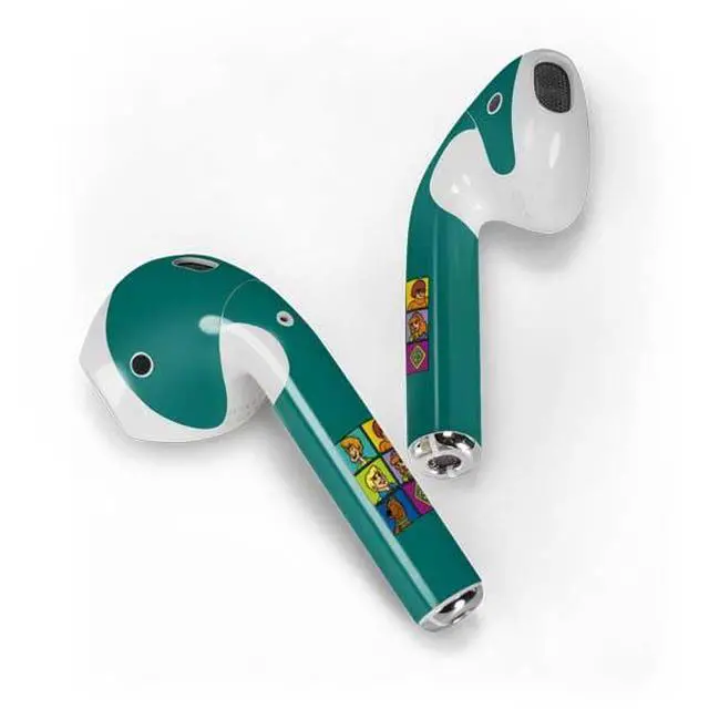 Alt view image 2 of 4 - Decal Audio Skin Compatible with Apple AirPods - Officially Licensed Scooby Doo Scooby-Doo Crew Design