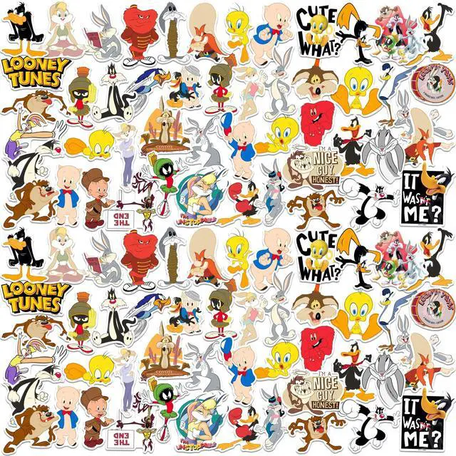 Main image of Looney Tunes 150 Vinyl Stickers Waterproof Die-Cut Decals Laptop Scrapbook