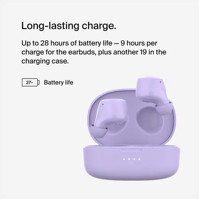 Alt view image 2 of 7 - SoundForm Bolt True Wireless Earbuds, Wireless Charging, 28H | In-ear Bluetooth earbuds, IPX4 sweat resistant, USB-C and Qi charging case, mono mode, gym, commute, travel