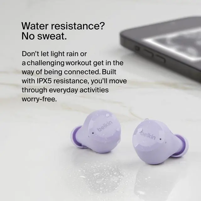 Alt view image 7 of 7 - SoundForm Bolt True Wireless Earbuds, Wireless Charging, 28H | In-ear Bluetooth earbuds, IPX4 sweat resistant, USB-C and Qi charging case, mono mode, gym, commute, travel