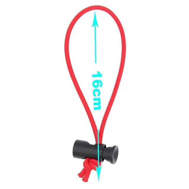 Alt view image 2 of 6 - Multipurpose Extra Thick Elastic Cable Tie and Organizer, Adjustable Cable Strap Toggle Tie, Reusable Tangle Tamer, Cable Management for Cord and Cable (10x 16CM, Red)