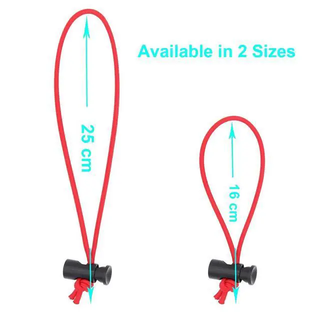 Alt view image 6 of 6 - Multipurpose Extra Thick Elastic Cable Tie and Organizer, Adjustable Cable Strap Toggle Tie, Reusable Tangle Tamer, Cable Management for Cord and Cable (10x 16CM, Red)