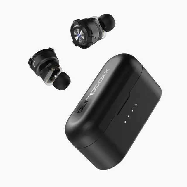 Alt view image 7 of 7 - Bumpbuds Wireless Ear Buds | Bluetooth Noise Cancelling Headphones. Built in Microphone. Water Resistant. Light Weight with Case. Black