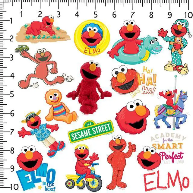 Alt view image 2 of 6 - Sesame Street Elmo 50ct Vinyl Sticker, Tablet, Elmo Character Variety Set