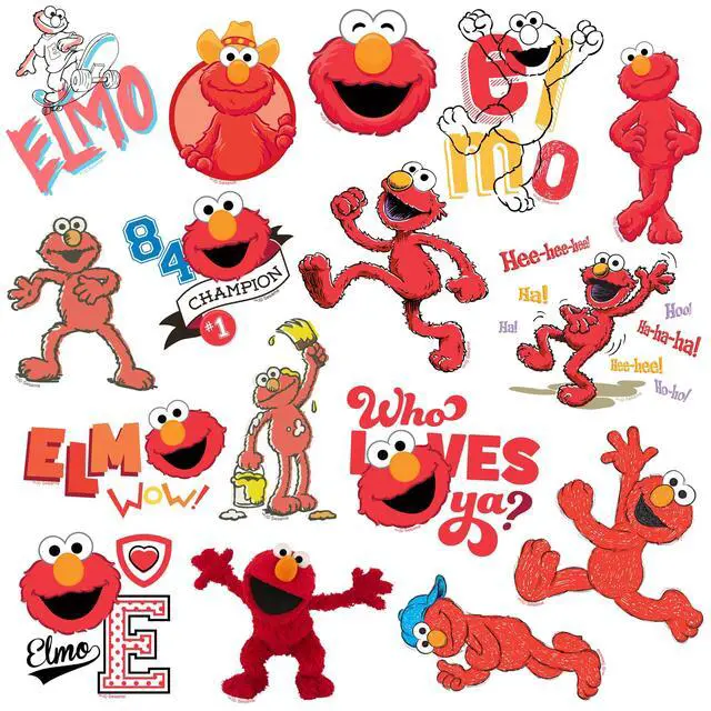 Alt view image 4 of 6 - Sesame Street Elmo 50ct Vinyl Sticker, Tablet, Elmo Character Variety Set