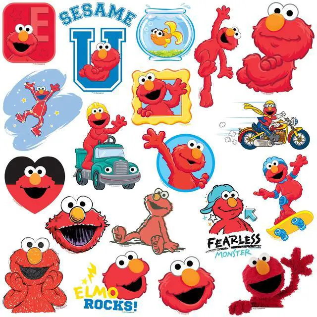 Alt view image 3 of 6 - Sesame Street Elmo 50ct Vinyl Sticker, Tablet, Elmo Character Variety Set