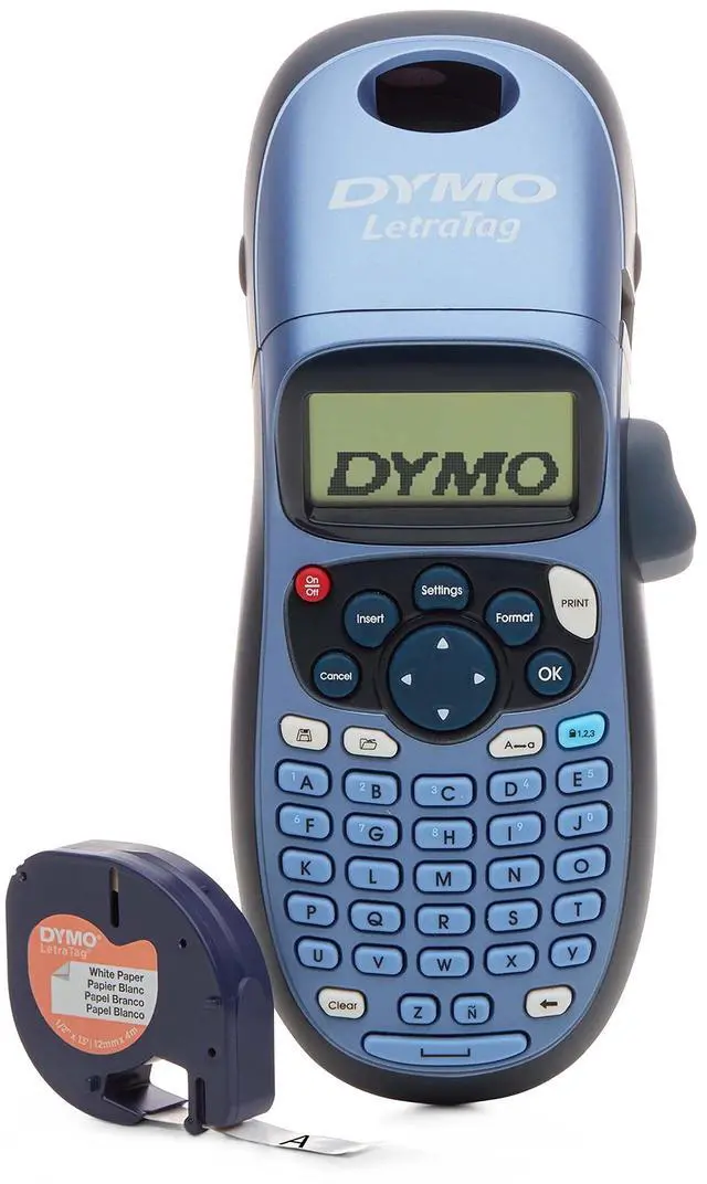 Main image of LetraTag LT-100H Handheld Label Maker | ABC Keyboard Label Printer with Easy-to-Use, 13 Character LCD Screen | for Home or Office | Blue