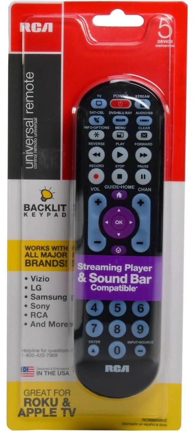 Main image of 5 Device Big Button Universal Remote Control with Streaming