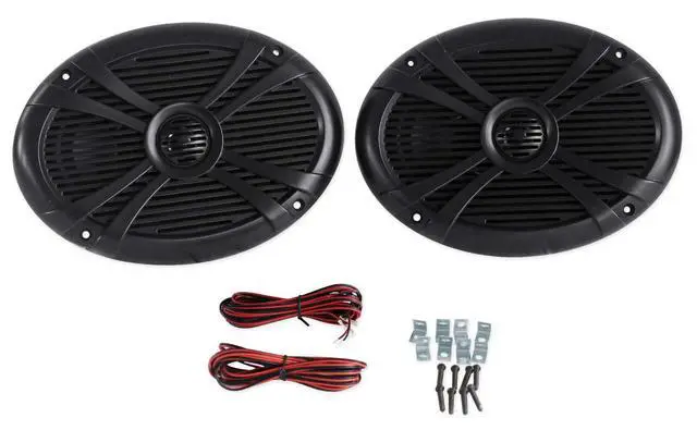 Alt view image 2 of 5 - RMSTS69B 6x9 2-Way Water-Resistant Marine Boat Speakers, 2-Pack | 1000W Peak/250W RMS CEA Compliant, Swivel Tweeter, UV Treated, Stainless Steel Terminals, Includes Speaker Wire & Hardware