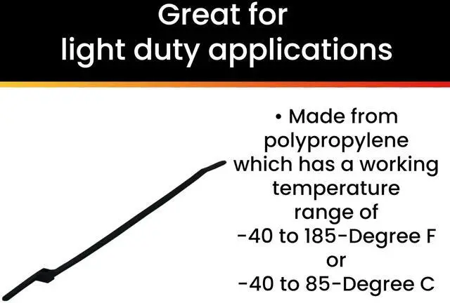 Alt view image 3 of 6 - Pro Tie B6QO100 5.5-Inch Quik Off Tear Away Cable Tie, Black Polypropylene 100-Pack