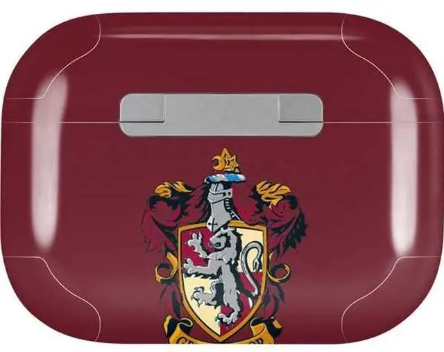 Alt view image 2 of 4 - Decal Audio Skin Compatible with Apple AirPods Pro - Officially Licensed Wizarding World Harry Potter Gryffindor House Crest Design