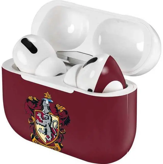 Alt view image 4 of 4 - Decal Audio Skin Compatible with Apple AirPods Pro - Officially Licensed Wizarding World Harry Potter Gryffindor House Crest Design