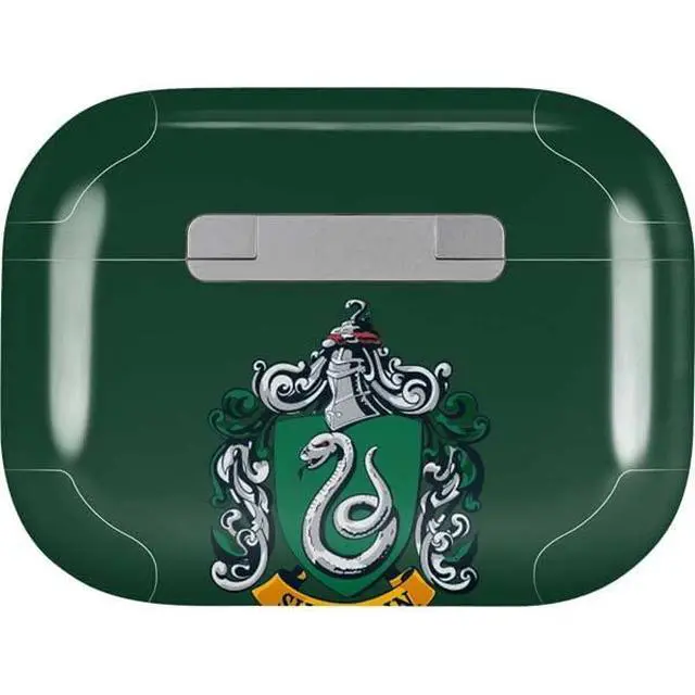 Alt view image 2 of 4 - Decal Audio Skin Compatible with Apple AirPods Pro - Officially Licensed Wizarding World Harry Potter Slytherin House Crest Design