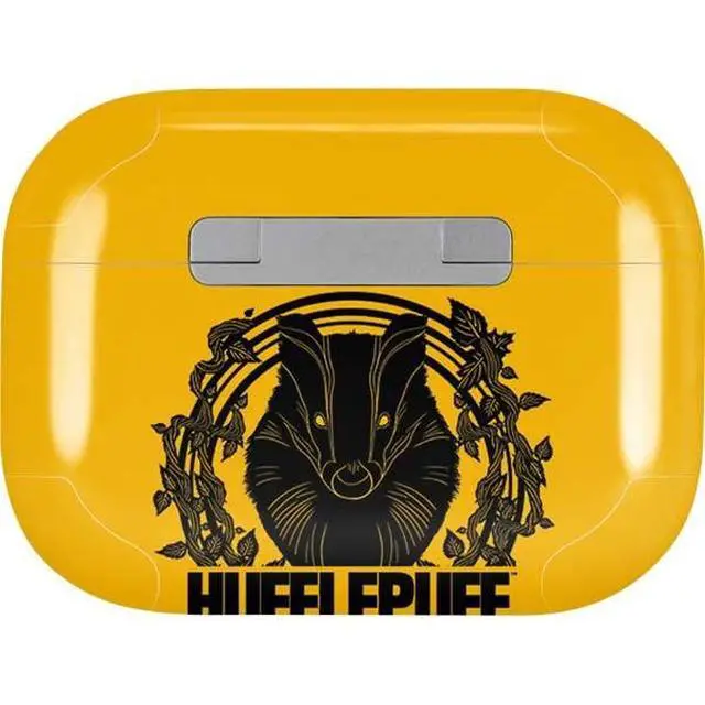 Alt view image 2 of 4 - Decal Audio Skin Compatible with Apple AirPods Pro - Officially Licensed Wizarding Worlds Harry Potter Hufflepuff Illustration Design