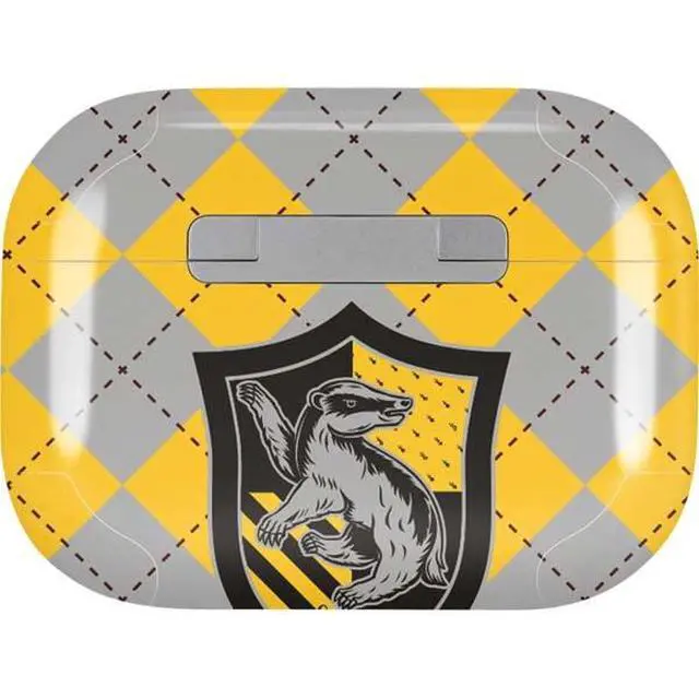 Alt view image 2 of 4 - Decal Audio Skin Compatible with Apple AirPods Pro - Officially Licensed Wizarding World Harry Potter Hufflepuff Crest Design