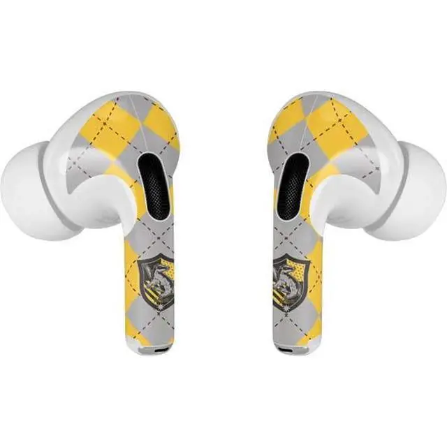 Alt view image 3 of 4 - Decal Audio Skin Compatible with Apple AirPods Pro - Officially Licensed Wizarding World Harry Potter Hufflepuff Crest Design