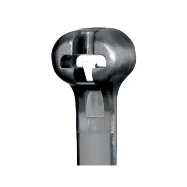 Alt view image 2 of 2 - BT1.5M-M0 Cable Tie, Metal Barb, Miniature, Weather Resistant Nylon 6.6, 6.3" Length, Black (1,000-Pack)