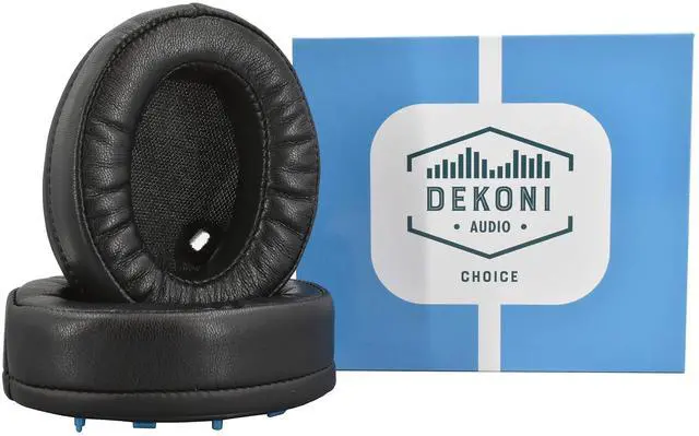 Main image of Choice Suede & Leather Replacement Ear Pads for Sony WH-1000XM4 Headphones | Premium Memory Foam Cushions in Black and Grey | Upgrade Comfort and Sound Isolation