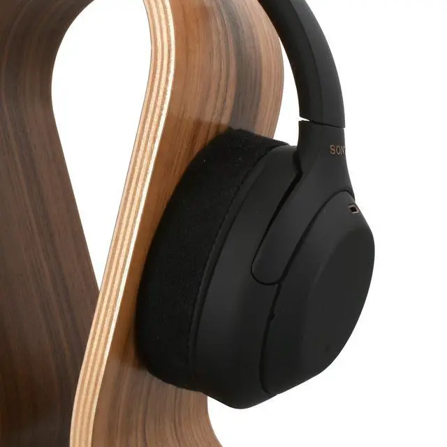 Alt view image 2 of 6 - Choice Suede & Leather Replacement Ear Pads for Sony WH-1000XM4 Headphones | Premium Memory Foam Cushions in Black and Grey | Upgrade Comfort and Sound Isolation