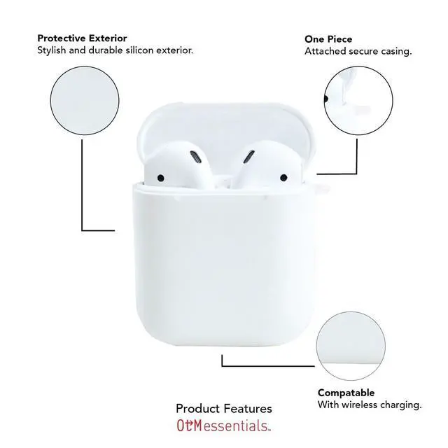 Alt view image 5 of 7 - AirPods Case, University of Cincinnati AirPods Pro (Gen 1 & 2) / White (TPU)