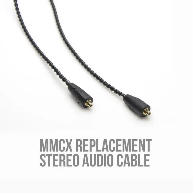 Alt view image 2 of 7 - MMCX Replacement Stereo Cable for Pinnacle P1 in-ear headphones (Black) (New Version)