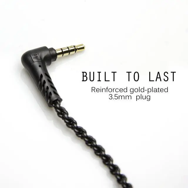 Alt view image 5 of 7 - MMCX Replacement Stereo Cable for Pinnacle P1 in-ear headphones (Black) (New Version)