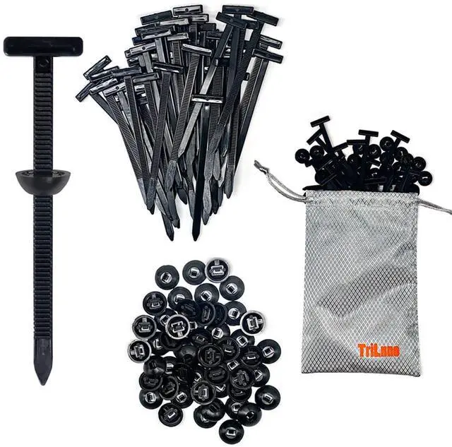 Main image of Heavy Duty Nylon Universal Cable Tie Buckle, 2026 Upgraded Black Self-Locking Zip Ties Fastener for Car Repair, Home, Office, Garden, Workshop, Indoor and Outdoor Use (T-Buckle 200Pcs)