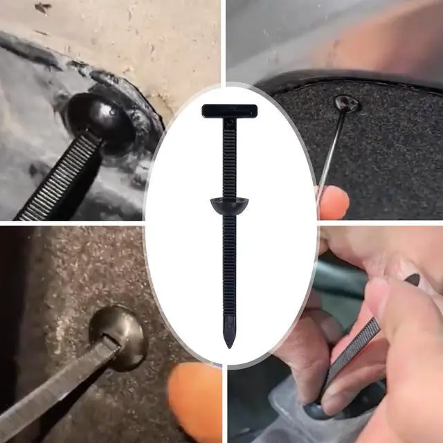 Alt view image 3 of 5 - Heavy Duty Nylon Universal Cable Tie Buckle, 2026 Upgraded Black Self-Locking Zip Ties Fastener for Car Repair, Home, Office, Garden, Workshop, Indoor and Outdoor Use (T-Buckle 200Pcs)