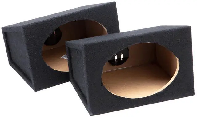 Main image of 6x9 Speaker Box Pair Sealed Unloaded 6" x 9" Car Enclosure Set - ASC | Twin empty 6x9 inch audio boxes for coaxial drivers, behind truck seats or on rear decks, durable build for daily use