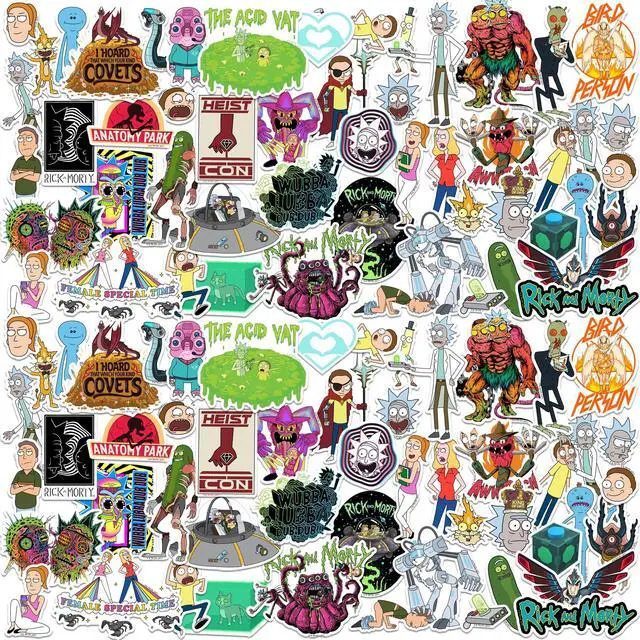 Main image of Rick and Morty 150 Vinyl Stickers Waterproof Die-Cut Decals Laptop Car