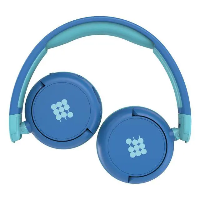 Alt view image 2 of 7 - Cubitt Kids Bluetooth Headphones Wireless with Microphone Blue | Volume Limited Hearing Protection, Study Mode, AUX Cord, 24H Playtime, Bluetooth 5.3 for iPad, Tablet, Smartphone & PC