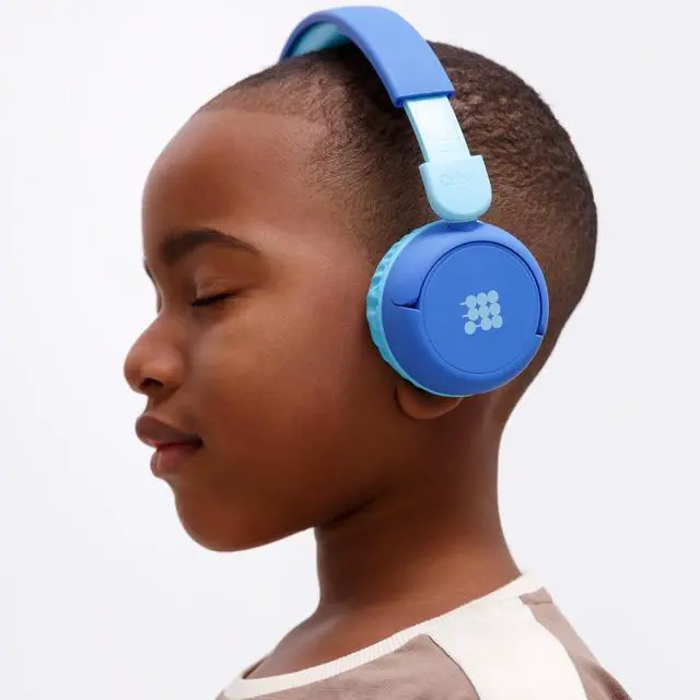 Alt view image 6 of 7 - Cubitt Kids Bluetooth Headphones Wireless with Microphone Blue | Volume Limited Hearing Protection, Study Mode, AUX Cord, 24H Playtime, Bluetooth 5.3 for iPad, Tablet, Smartphone & PC
