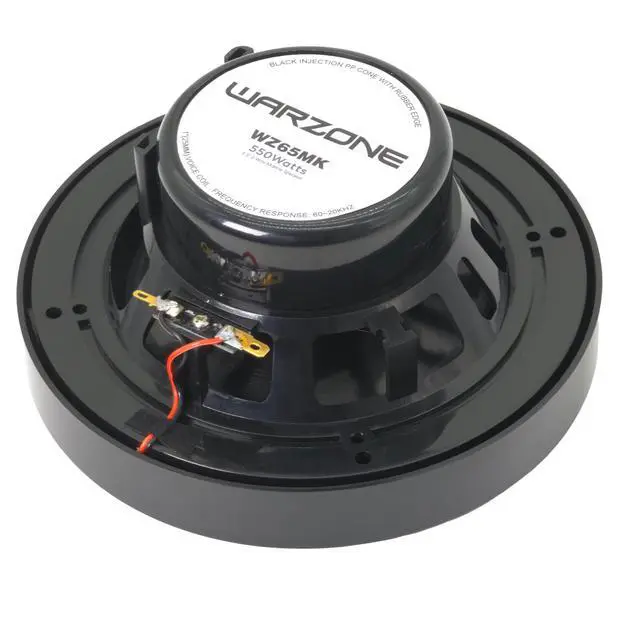 Alt view image 6 of 6 - WZ65MK 6.5-Inch 2-Way Marine Speaker, 550W Max, 4 Ohms, 12oz Magnet, Black Injection Cone with Rubber Edge for Boats and Outdoor Audio (2 Speakers)