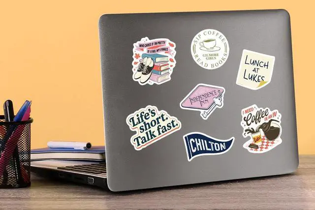 Alt view image 5 of 6 - Gilmore Girls Iconic 150 Vinyl Stickers Waterproof Die-Cut Decals Laptop