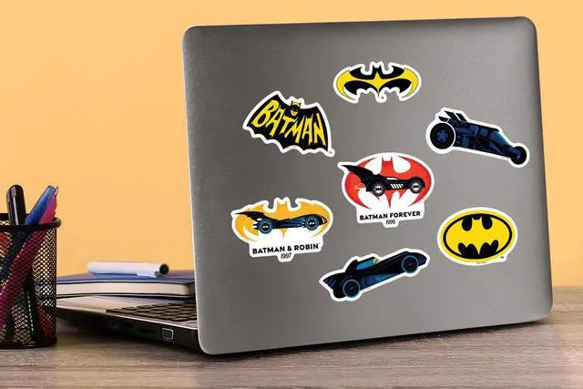 Alt view image 5 of 6 - Batman Batmobile Through the Ages 150 Vinyl Stickers Waterproof Die-Cut Car