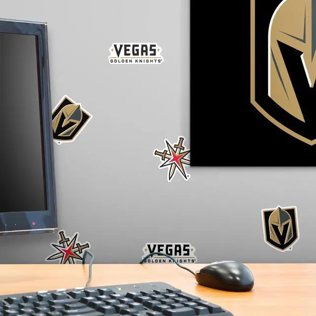 Alt view image 6 of 6 - NHL Vegas Golden Knights Logo 150 Vinyl Stickers Waterproof Die-Cut Decals