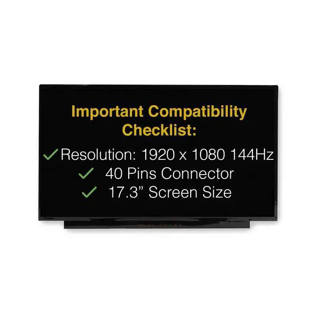 Alt view image 3 of 7 - Replacement Screen for Dell Alienware M17 R4 40 Pins FHD 1920x1080 | Matte, LCD LED Display, Tools and Tape Included
