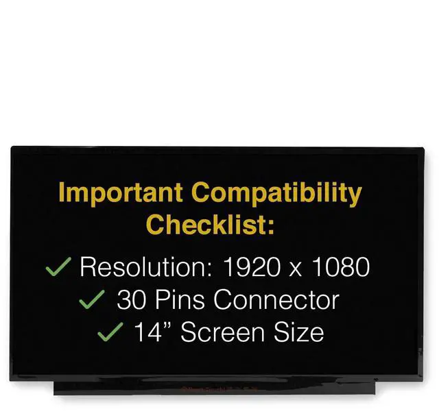Alt view image 3 of 7 - Replacement Screen for Dell Latitude P165G 30 Pins FHD 1920x1080 | Matte, LCD LED Display, Tools and Tape Included
