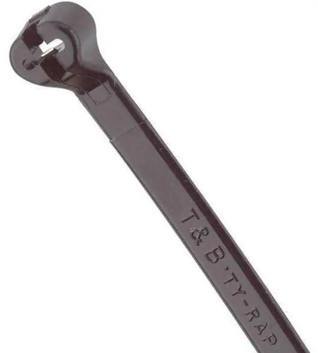 Main image of THOMAS & BETTS TY525MX CABLE TIES, SELF-LOCK, 186MM L, NYL, BLK, 50LB, PK100