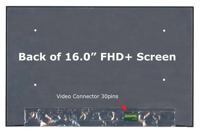 Alt view image 2 of 7 - Screen Replacement for HP pn M74471-ND1 Grade A+ | 30pin 60Hz FHD+ 1920x1200 Matte IPS Regular Gamut Non-Touch 16.0" LED LCD Display with Tools Tape