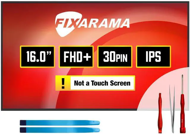 Main image of Screen Replacement for HP pn M74471-ND1 Grade A+ | 30pin 60Hz FHD+ 1920x1200 Matte IPS Regular Gamut Non-Touch 16.0" LED LCD Display with Tools Tape