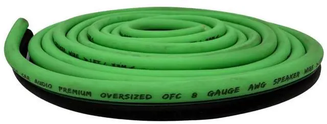 Alt view image 2 of 3 - 10' feet OFC True 8 Gauge AWG Oxygen Free Copper Speaker Wire GR/BK Car Home Audio