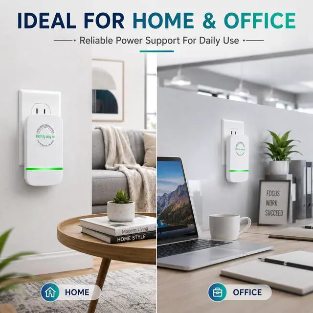 Alt view image 5 of 7 - Electricity Saving Box,Smart Intelligent Energy Power Savings Reduce Bills | Power Savings Device to Reduce, Electric Bill Power Plug in Home Office Surge Protector Strips Voltage Outlet