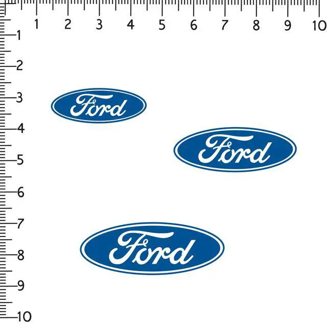 Alt view image 2 of 6 - Ford Oval Emblem 150ct Vinyl L Deluxe Stickers, Skateboard, Indoor/Outdoor