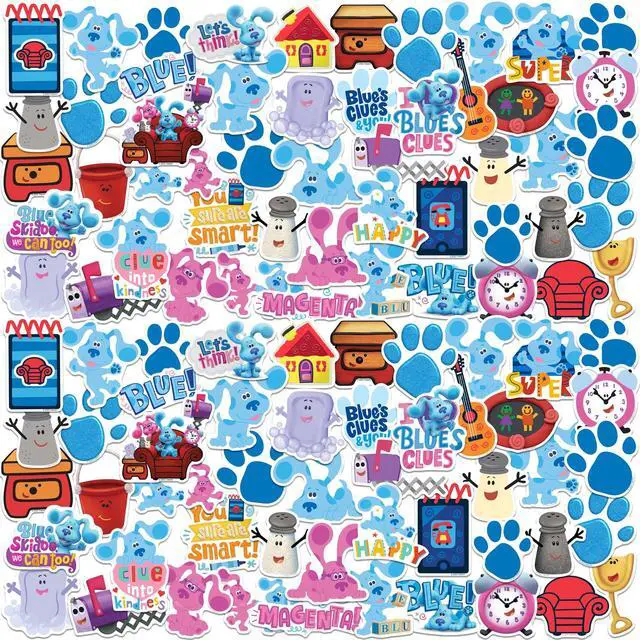 Main image of Blues Clues 200ct Vinyl L Deluxe Stickers, Skateboard, Indoor/Outdoor