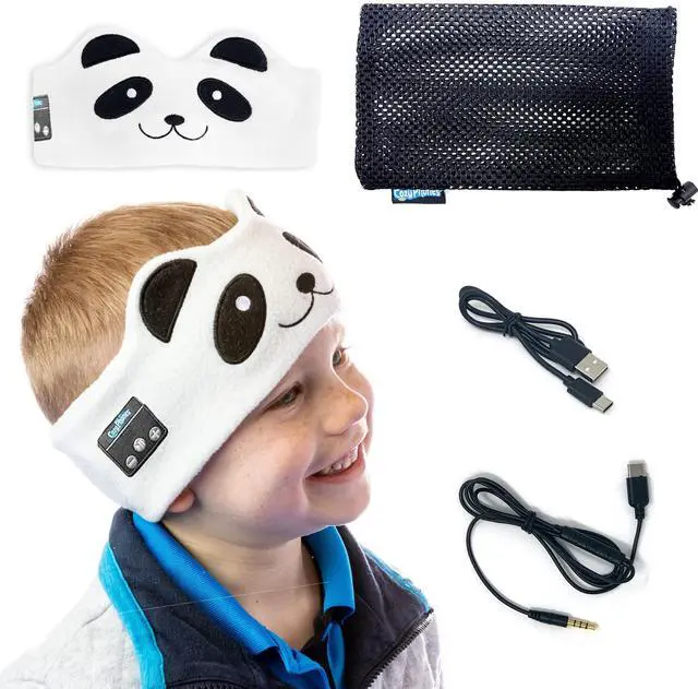 Main image of Sensory Headphones for Kids - Autism Sensory Toys, Wireless & Wired Toddler Headphones with Volume Limiting, Comfortable Soft Headband for Travel, Ideal for Sensory-Sensitive Children - Panda