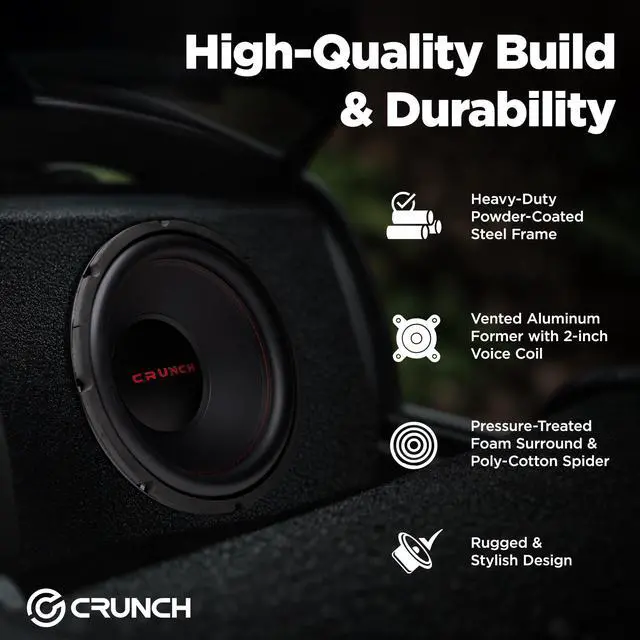 Alt view image 3 of 7 - CRW12D4 12-Inch Car Audio Subwoofer, 800 Watts, 4-Ohm Impedance, Dual Voice Coil