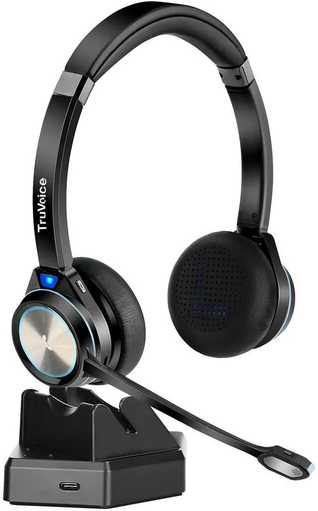 Main image of BT65 Wireless USB Headset with Hi-Fi Audio and Noise Canceling Microphone - v5.2 Bluetooth Fast Charging Base and 15hr Talk time - Multi Connectivity with Both Computer and Cell Phone