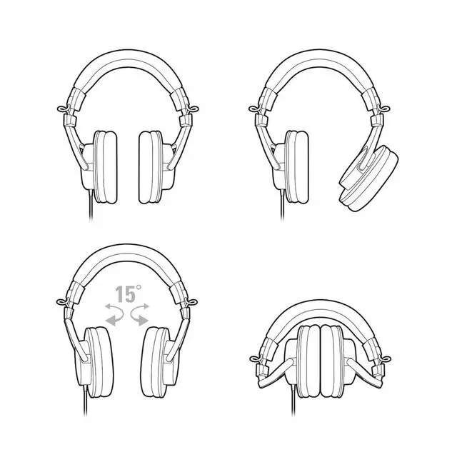Alt view image 6 of 7 - ATH-M30X Professional Headphones Bundle with 2 YR CPS Enhanced Protection Pack